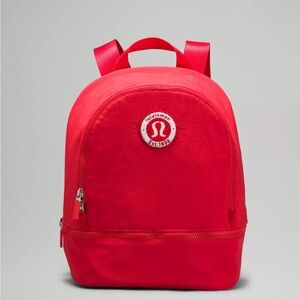 RED LULULEMON CITY ADVENTURER BACKPACK MINI 11L *CLUB PATCH